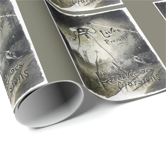 ヴィンテージエイリアン侵攻世界大戦ufo映画 ラッピングペーパー (ロールコーナー)