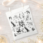 ヴィンテージエイリアン漫画白 フェイバーバッグ (クリップ留めされた状態)