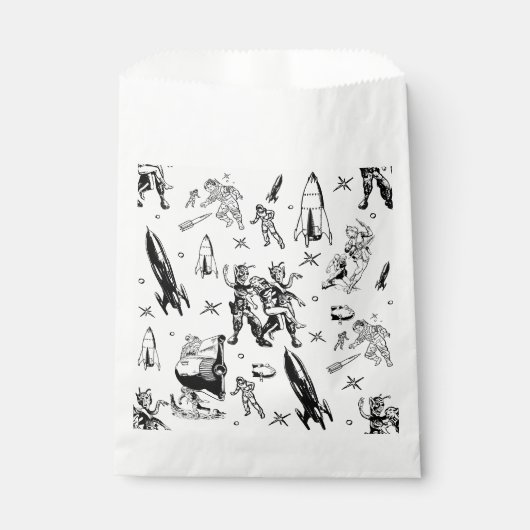 ヴィンテージエイリアン漫画白 フェイバーバッグ (正面)