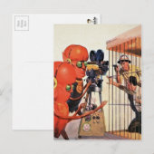 ヴィンテージエイリアンZoo Sci-Fiデザイン ポストカード (正面/裏面)