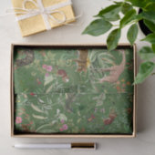 ヴィンテージエキゾチックなジャングルファンタジー – グリーンティッシュペーパー 薄葉紙 (ギフト)