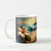 ヴィンテージエキゾチックハワイアンフラワーコーヒーマグ コーヒーマグカップ (左)