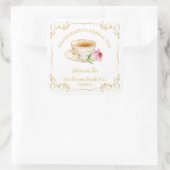 ヴィンテージエキナセア茶スクエアラベル スクエアシール (バッグ)