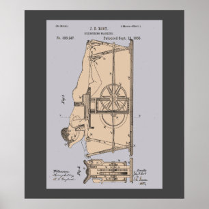 ヴィンテージエクササイズ機械特許 ポスター
