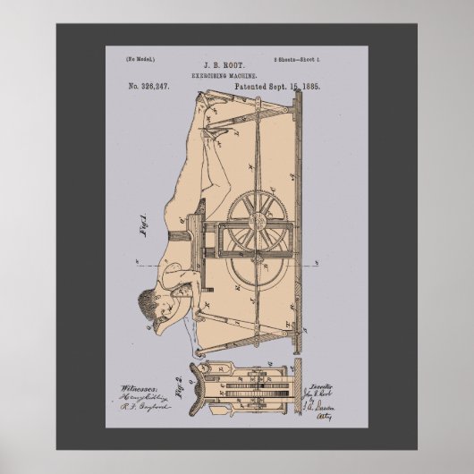 ヴィンテージエクササイズ機械特許 ポスター (正面)