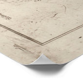 ヴィンテージエクセターNHマップ(1802) ポスター (角)