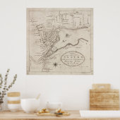 ヴィンテージエクセターNHマップ(1802) ポスター (キッチン)