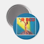 ヴィンテージエコオレンジラベル マグネット (正面/裏面)