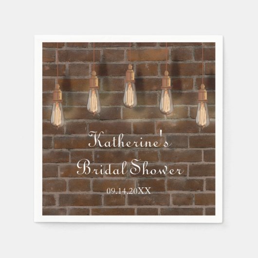 ヴィンテージエジソンライトブ結婚ブ工業 スタンダードカクテルナプキン (正面)