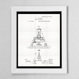 ヴィンテージエジソン電灯特許 ポスター