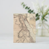 ヴィンテージエジプトとナイルの地図(1885年) ポストカード (スタンド正面)