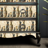 ヴィンテージエジプトのバステット猫の神の象形文字 薄葉紙