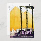 ヴィンテージエジプトのピラミッド旅行 ポストカード (正面/裏面)