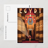 ヴィンテージエジプトの国の古代バケーションレトロ ポストカード (正面/裏面)