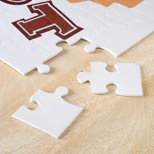 ヴィンテージエジプトの地図と旅行のポスター ジグソーパズル (側面)