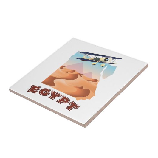 ヴィンテージエジプトの地図と旅行のポスター タイル (側面)