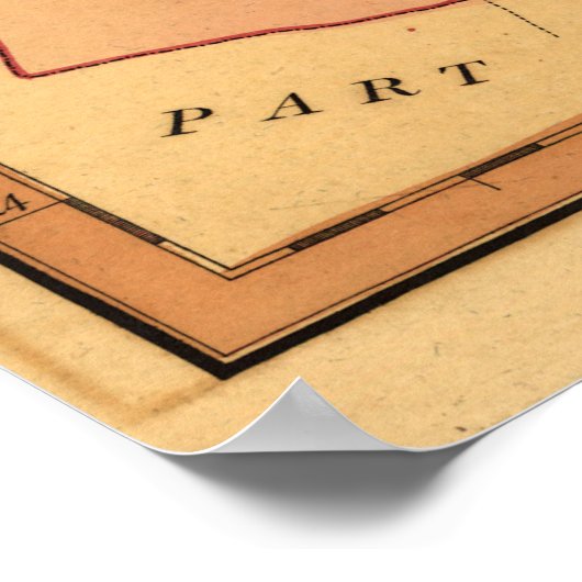 ヴィンテージエジプトの地図(1800年) ポスター (角)