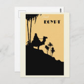 ヴィンテージエジプトカメルデザートトラベル ポストカード (正面/裏面)