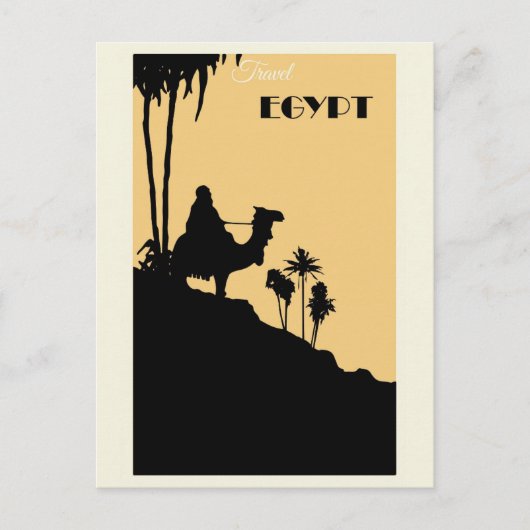 ヴィンテージエジプトカメルデザートトラベル ポストカード (正面)