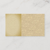 ヴィンテージエジプトスタイル金ゴールド名刺 名刺 (裏面)