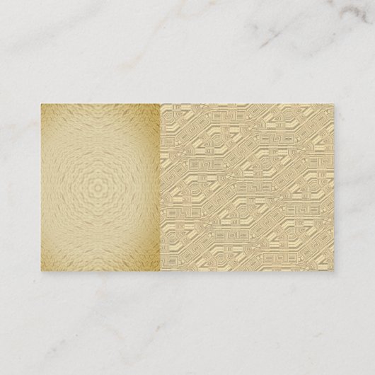 ヴィンテージエジプトスタイル金ゴールド名刺 名刺 (裏面)