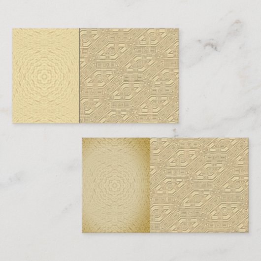 ヴィンテージエジプトスタイル金ゴールド名刺 名刺 (正面/裏面)