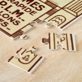 ヴィンテージエジプトトラベルイラストレーションアート ジグソーパズル (側面)