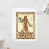 ヴィンテージエジプト旅行グリーティングカード カード (正面/裏面インサイチュ)