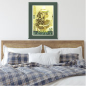 ヴィンテージエジプト旅行ポスター キャンバスプリント (インサイチュ (寝室))