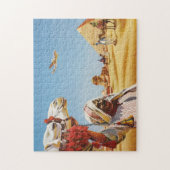 ヴィンテージエジプト旅行ポスター、ピラミッド、スフィンクス ジグソーパズル (縦)