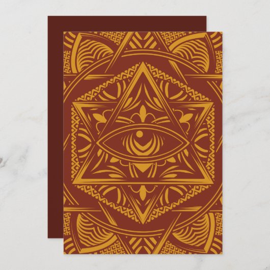 ヴィンテージエジプト旅行古代の眼曼荼羅 シーズンカード (正面/裏面)