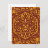 ヴィンテージエジプト旅行古代の眼曼荼羅 案内ポストカード (正面/裏面)
