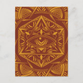 ヴィンテージエジプト旅行古代の眼曼荼羅 案内ポストカード (正面)