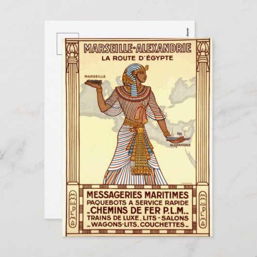 ヴィンテージエジプト旅行 シーズンポストカード (正面/裏面)