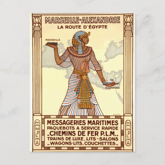 ヴィンテージエジプト旅行 シーズンポストカード (正面)