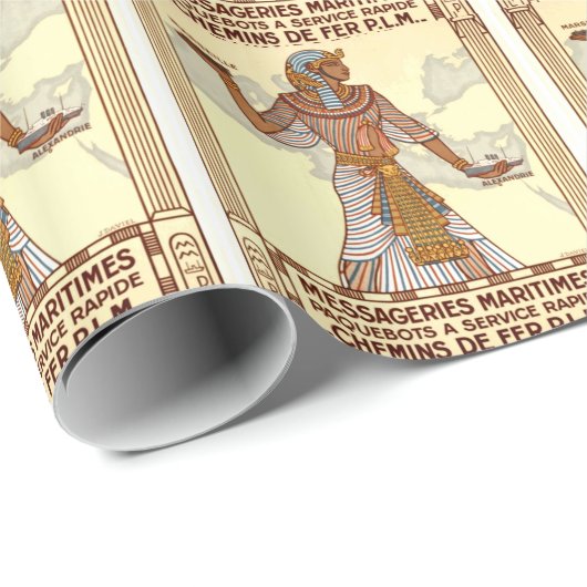 ヴィンテージエジプト旅行 ラッピングペーパー (ロールコーナー)