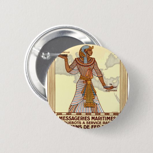 ヴィンテージエジプト旅行 缶バッジ (正面&裏面)