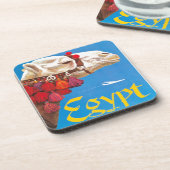 ヴィンテージエジプト航空旅行広告 コースター (左側)