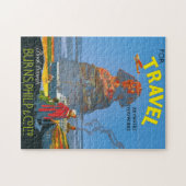 ヴィンテージエジプト航空旅行広告 ジグソーパズル (横)