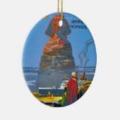 ヴィンテージエジプト航空旅行広告 セラミックオーナメント (右)