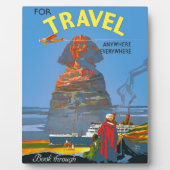 ヴィンテージエジプト航空旅行広告 フォトプラーク (正面)