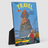 ヴィンテージエジプト航空旅行広告 フォトプラーク (側面)