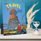 ヴィンテージエジプト航空旅行広告 フォトプラーク (側面)