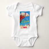 ヴィンテージエジプト航空旅行広告 ベビーボディスーツ (正面)