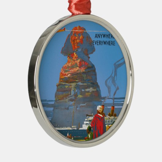 ヴィンテージエジプト航空旅行広告 メタルオーナメント (右)