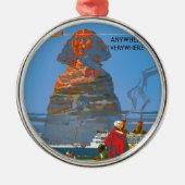 ヴィンテージエジプト航空旅行広告 メタルオーナメント (正面)