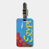 ヴィンテージエジプト航空旅行広告 ラゲッジタグ (正面縦)