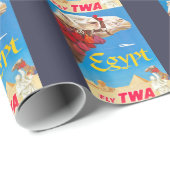 ヴィンテージエジプト航空旅行広告 ラッピングペーパー (ロールコーナー)