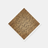 ヴィンテージエジプト象形文字紙プリント スタンダードカクテルナプキン (角)