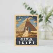 ヴィンテージエジプ素晴らしト:ギザ旅行のピラミッド ポストカード (スタンド正面)